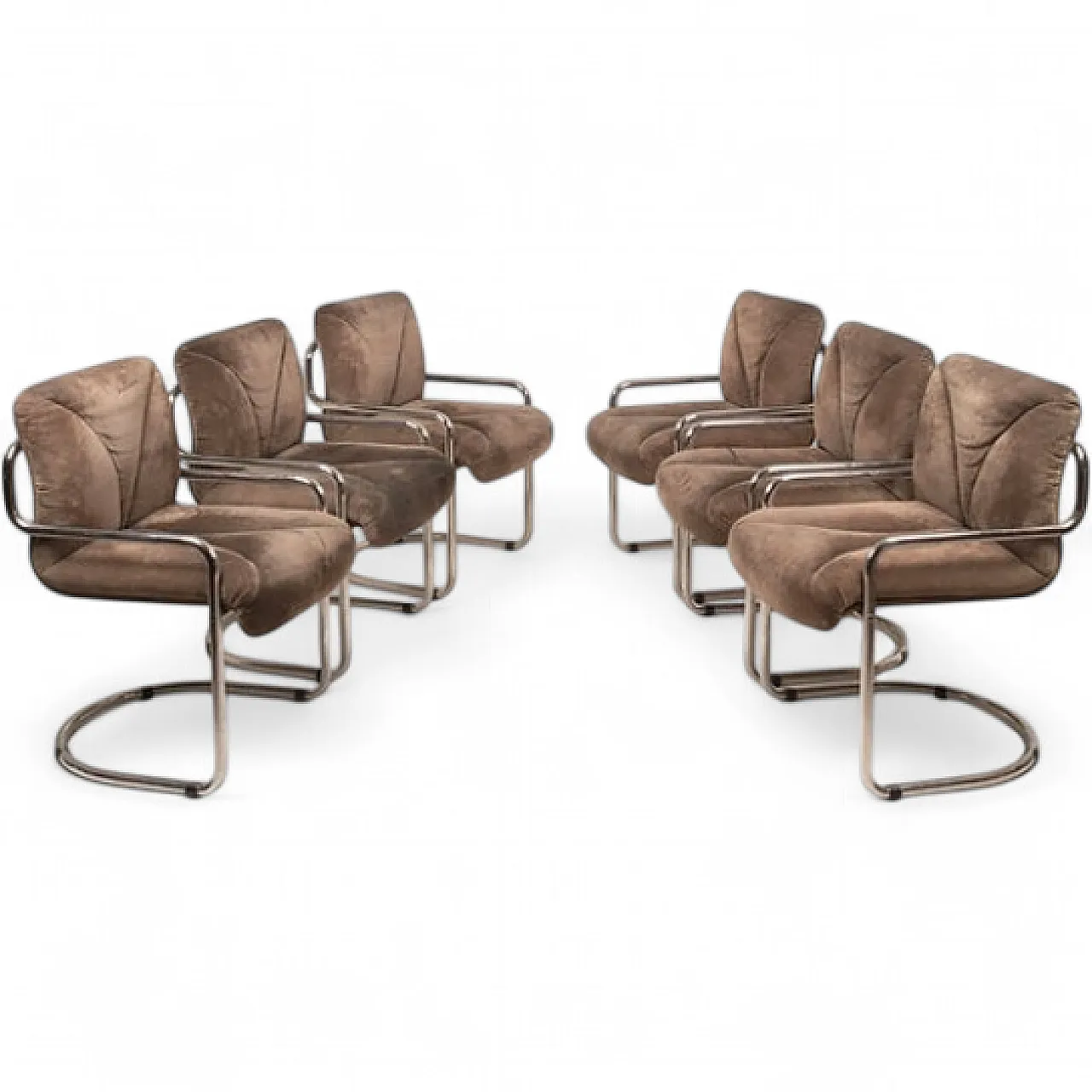 6 Astro armchairs by Guido Faleschini for i4 Mariani, 1970s 15