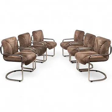 6 Astro armchairs by Guido Faleschini for i4 Mariani, 1970s