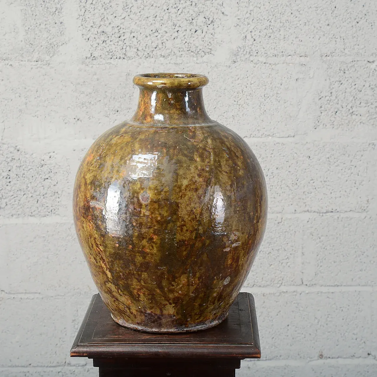 Glazed terracotta amphora, early 20th century 1