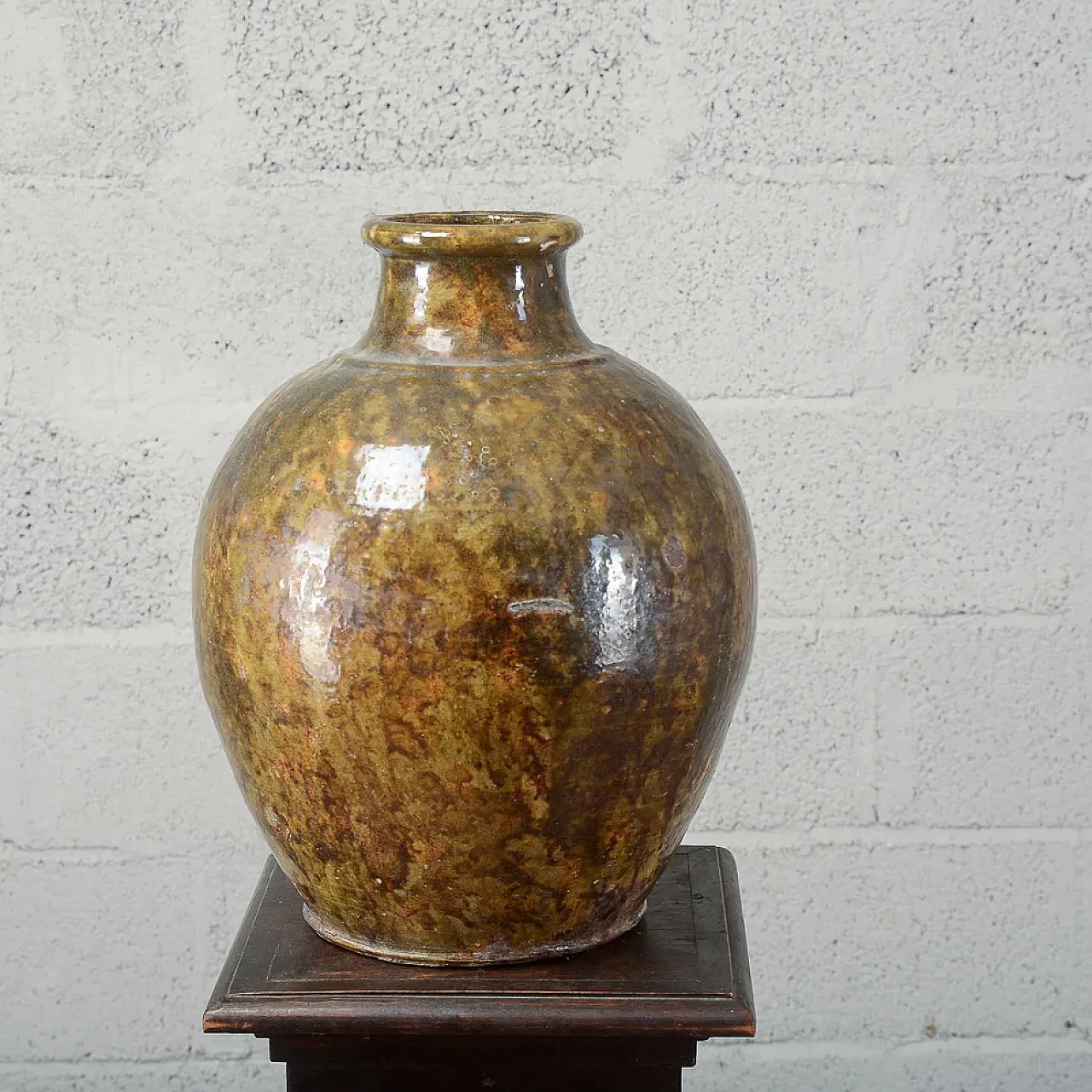 Glazed terracotta amphora, early 20th century 3