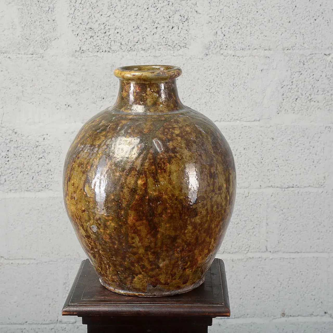 Glazed terracotta amphora, early 20th century 4