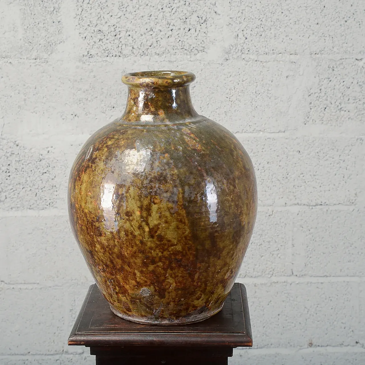 Glazed terracotta amphora, early 20th century 5