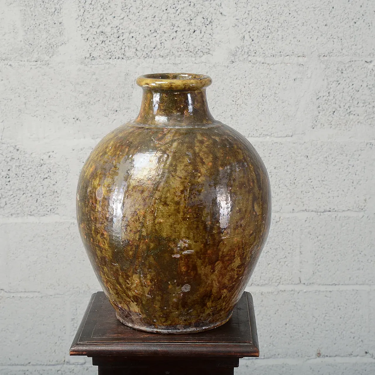 Glazed terracotta amphora, early 20th century 6