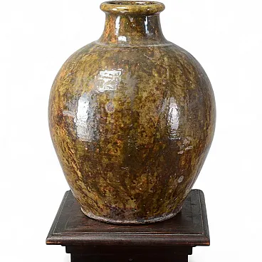 Glazed terracotta amphora, early 20th century