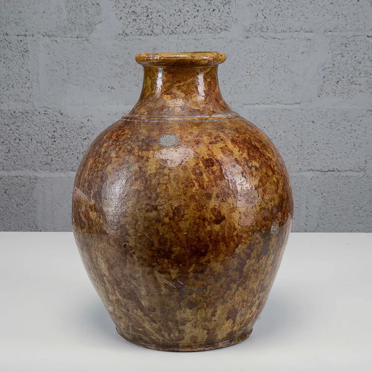 Glazed terracotta amphora, early 20th century 1