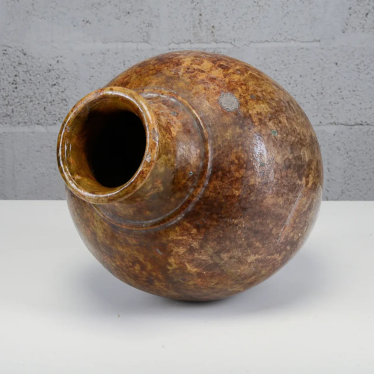Glazed terracotta amphora, early 20th century 2