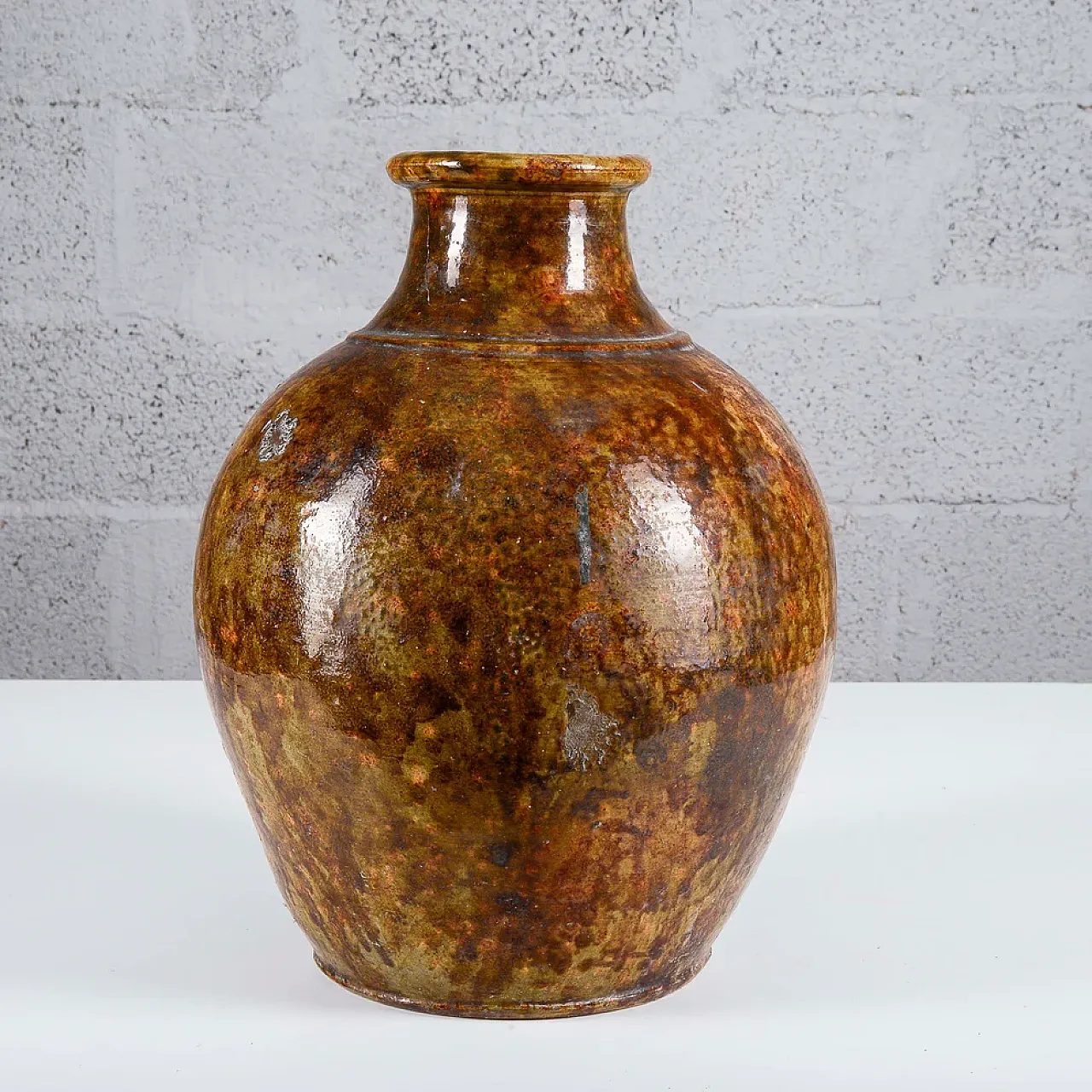 Glazed terracotta amphora, early 20th century 4