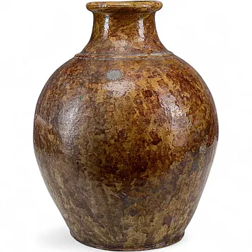 Glazed terracotta amphora, early 20th century