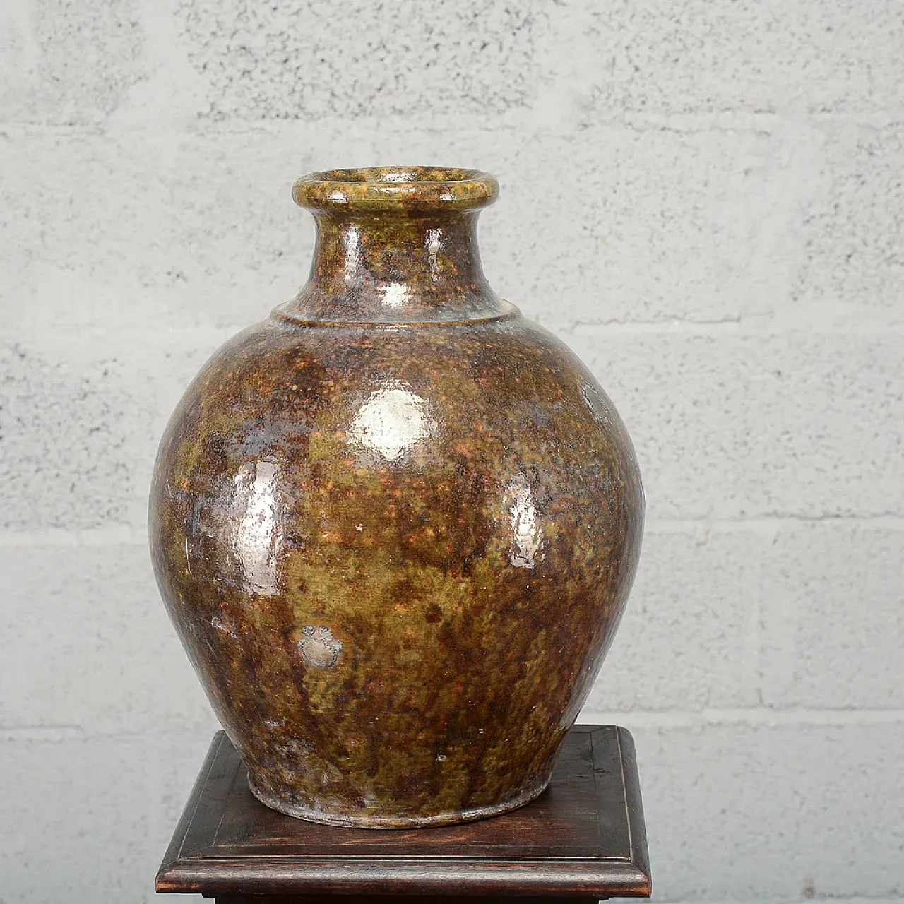 Glazed terracotta amphora, early 20th century 3