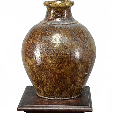 Glazed terracotta amphora, early 20th century