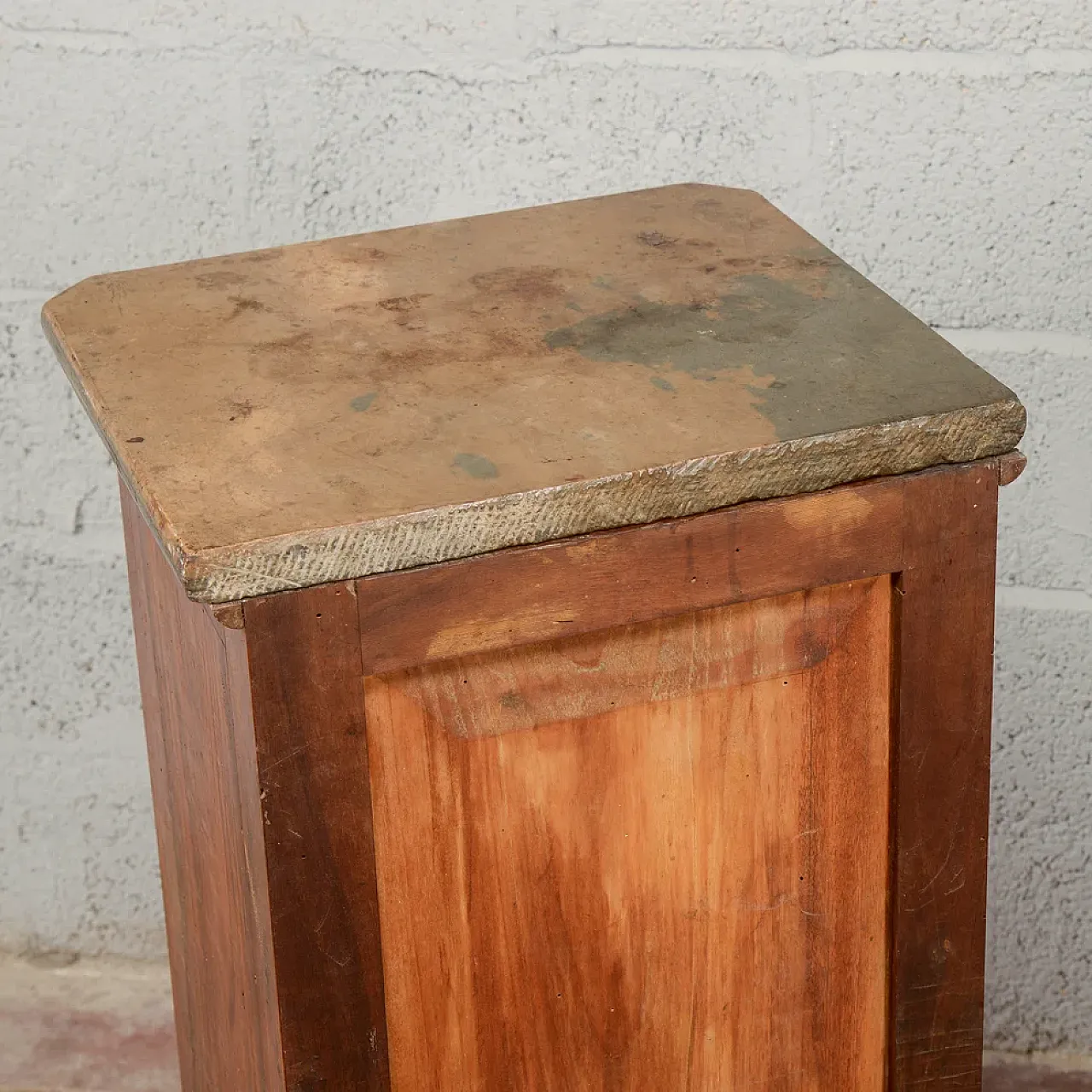 Coppia comodini in abete con piano in marmo, '800 8