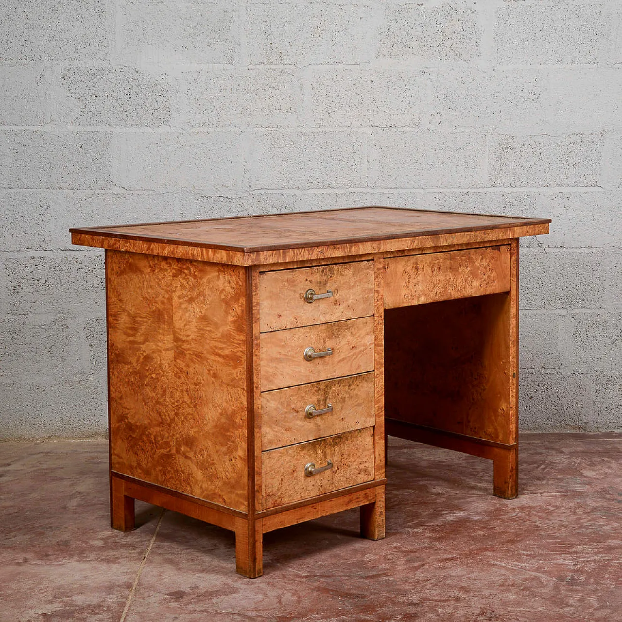 Art Deco walnut burl desk, 1930s 2