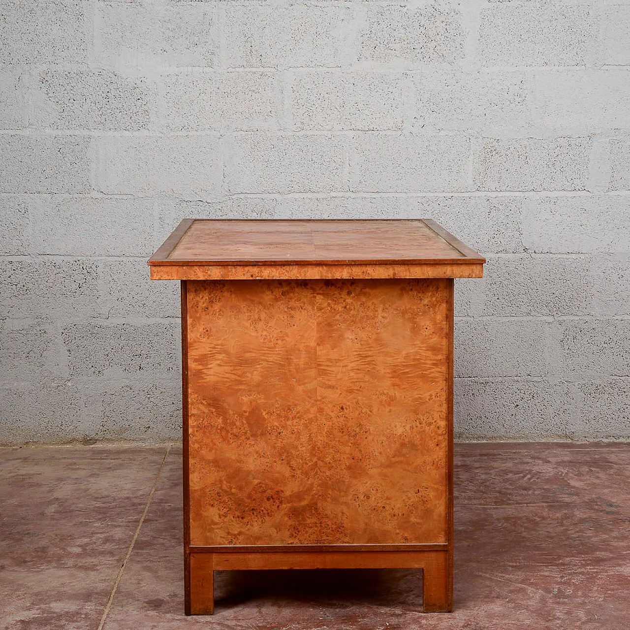 Art Deco walnut burl desk, 1930s 4