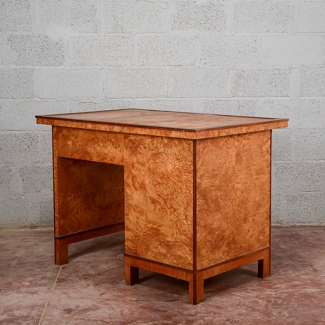 Art Deco walnut burl desk, 1930s 5