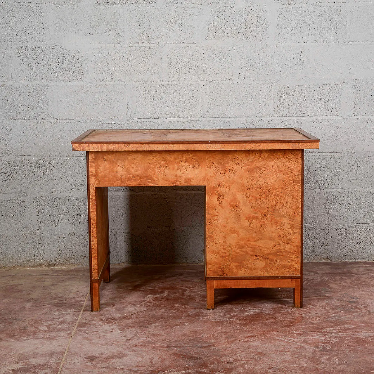 Art Deco walnut burl desk, 1930s 6