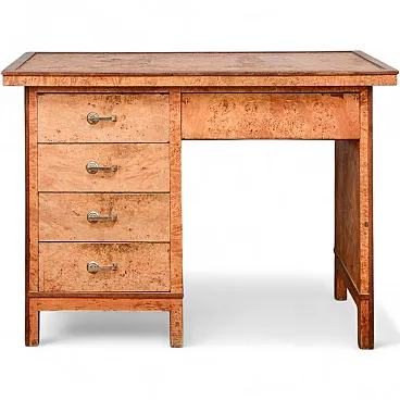 Art Deco walnut burl desk, 1930s
