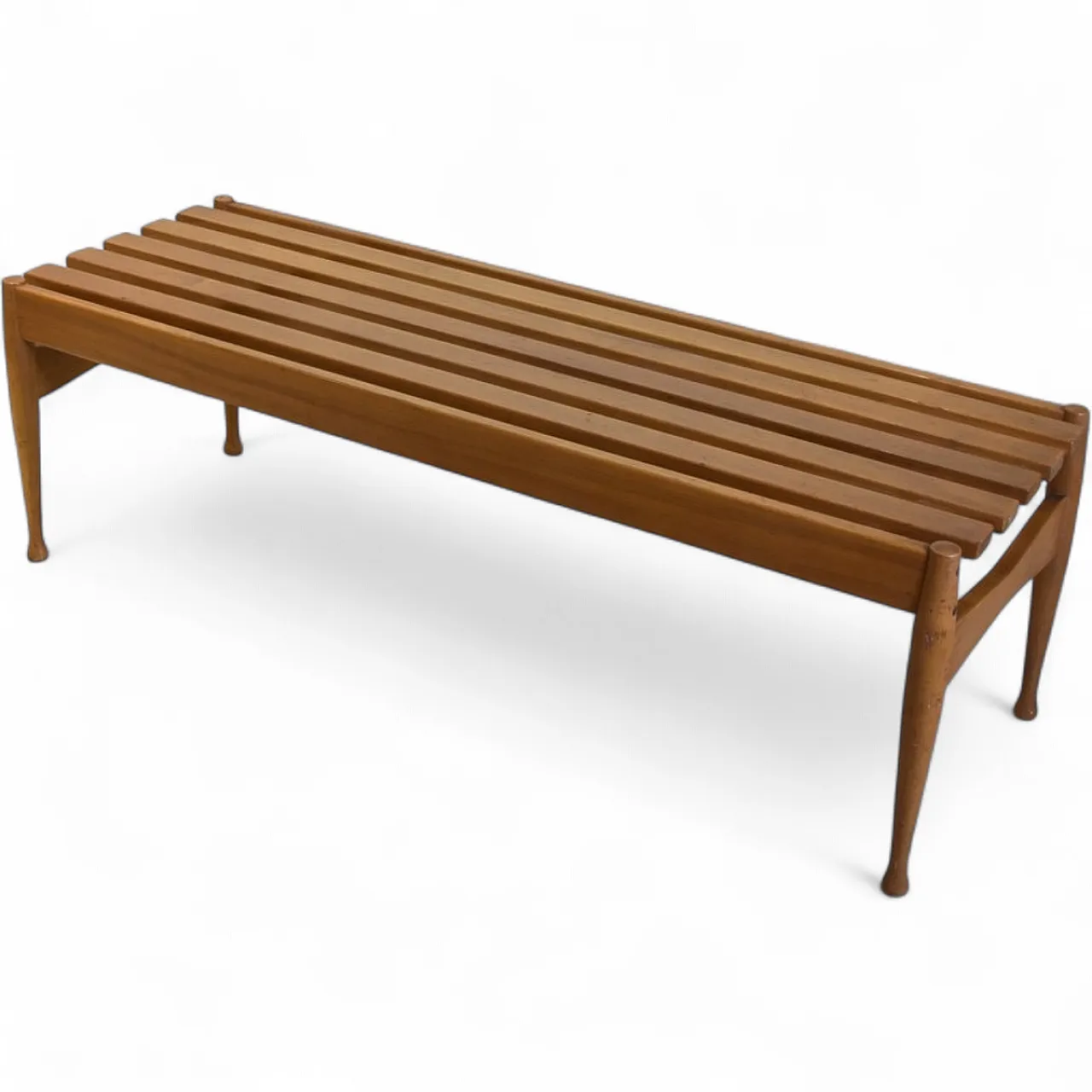 Slatted bench in beech attr. to Gio Ponti for Fratelli Reguitti, 1960s 10