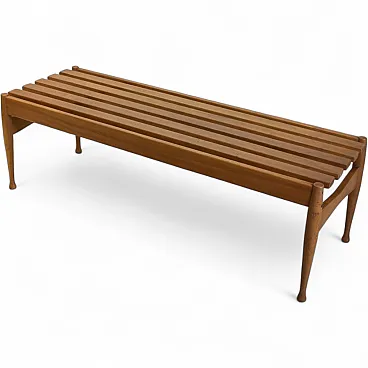 Slatted bench in beech attr. to Gio Ponti for Fratelli Reguitti, 1960s