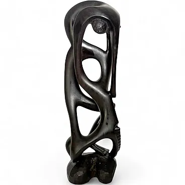 Modernist wooden sculpture, 1980s