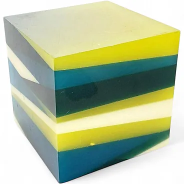 Modern resin sculpture and paperweight, 1970s