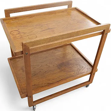 Compact rosewood bar cart, 1960s