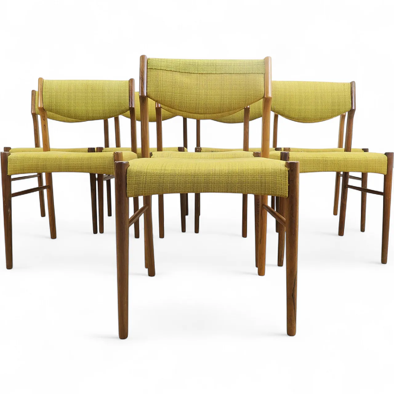 8 Rosewood chairs, including reupholstery, 1960s 17