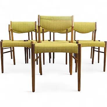 8 Rosewood chairs, including reupholstery, 1960s