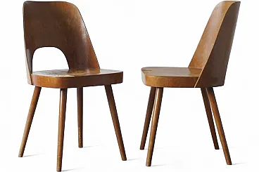 Pair of 515 chairs by Oswald Haerdtl for Ton, 1950s