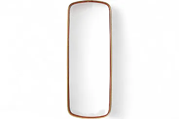 Mid-Century gold and red mirror, 1960s