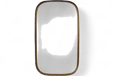 Brass wall mirror, 1950s