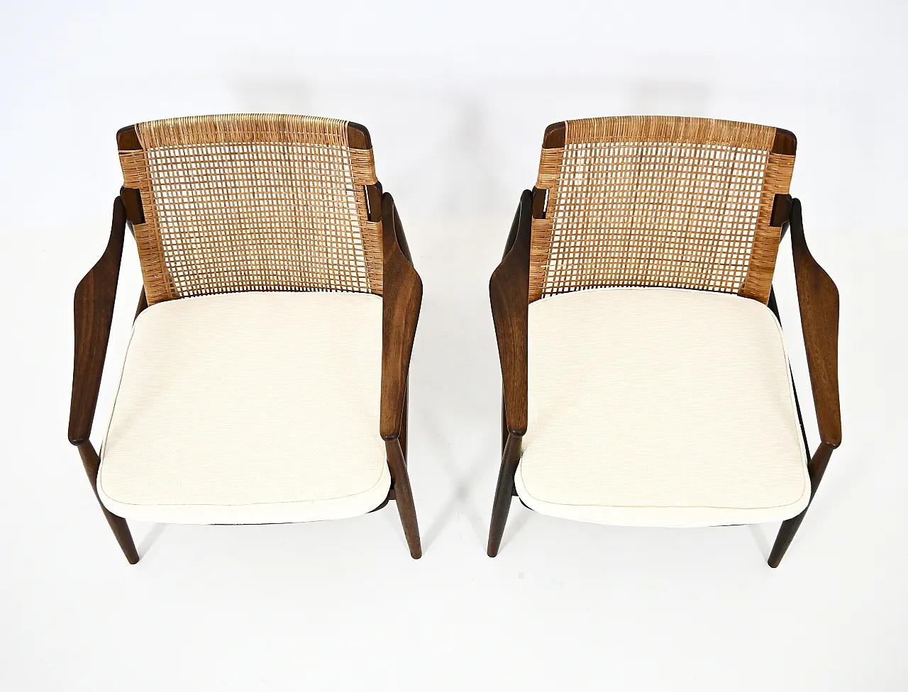 Armchairs "Model 400" by Hartmut Lohmeyer for Wilkhahn, 1950s, set of 7