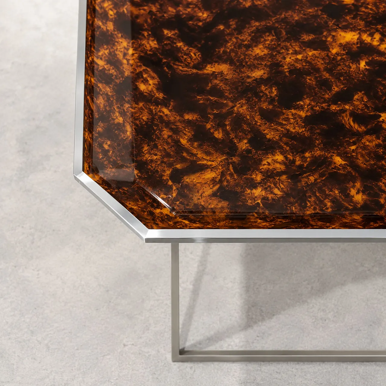 Tavolino pieghevole in lucite by Willy Rizzo, Italia, anni ’70 2