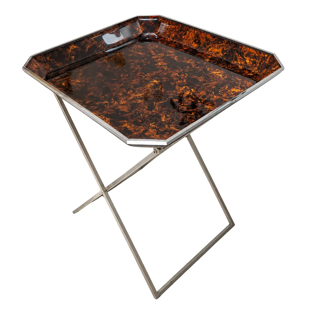 Tavolino pieghevole in lucite by Willy Rizzo, Italia, anni ’70 8