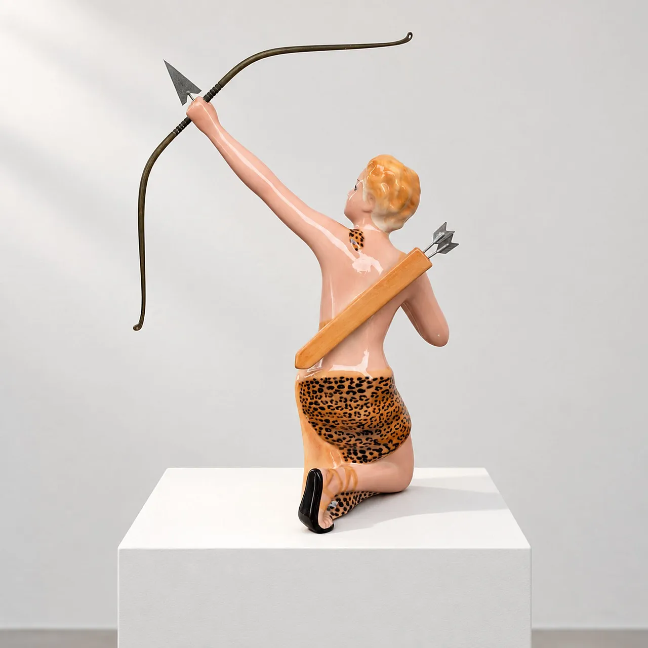Ceramic sculpture Diana the Huntress by Favaro and Cecchetto, 1950s 7