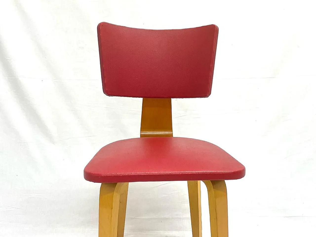 4 Nordic chairs with sky cover, 70s 6