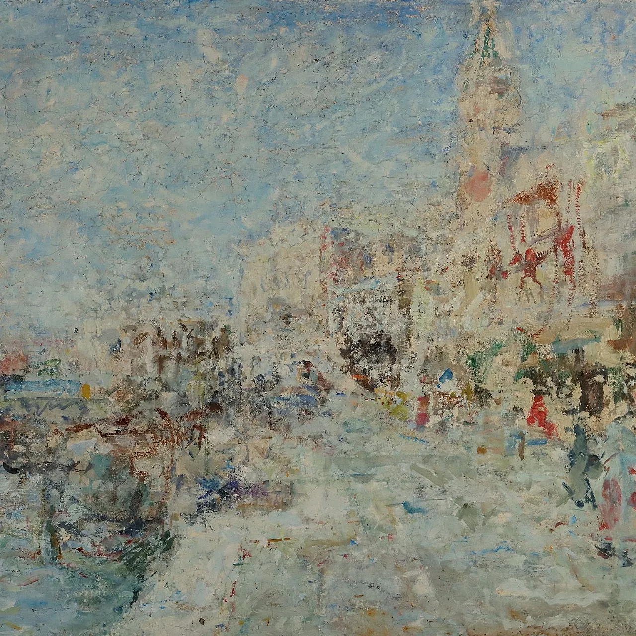 Painting by Luigi Mantovani, oil on canvas, 20th century 3