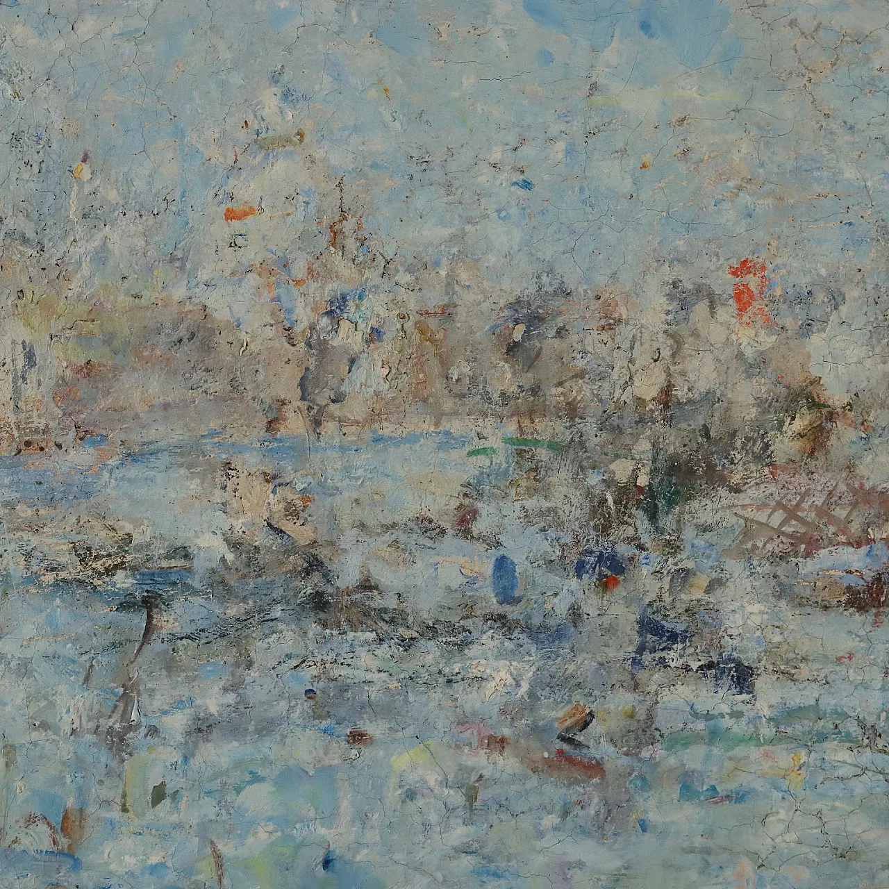 Painting by Luigi Mantovani, oil on canvas, 20th century 4