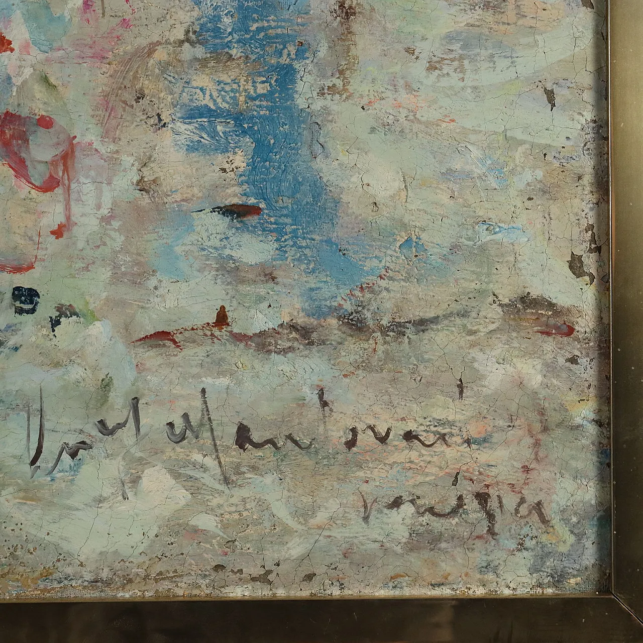 Painting by Luigi Mantovani, oil on canvas, 20th century 8