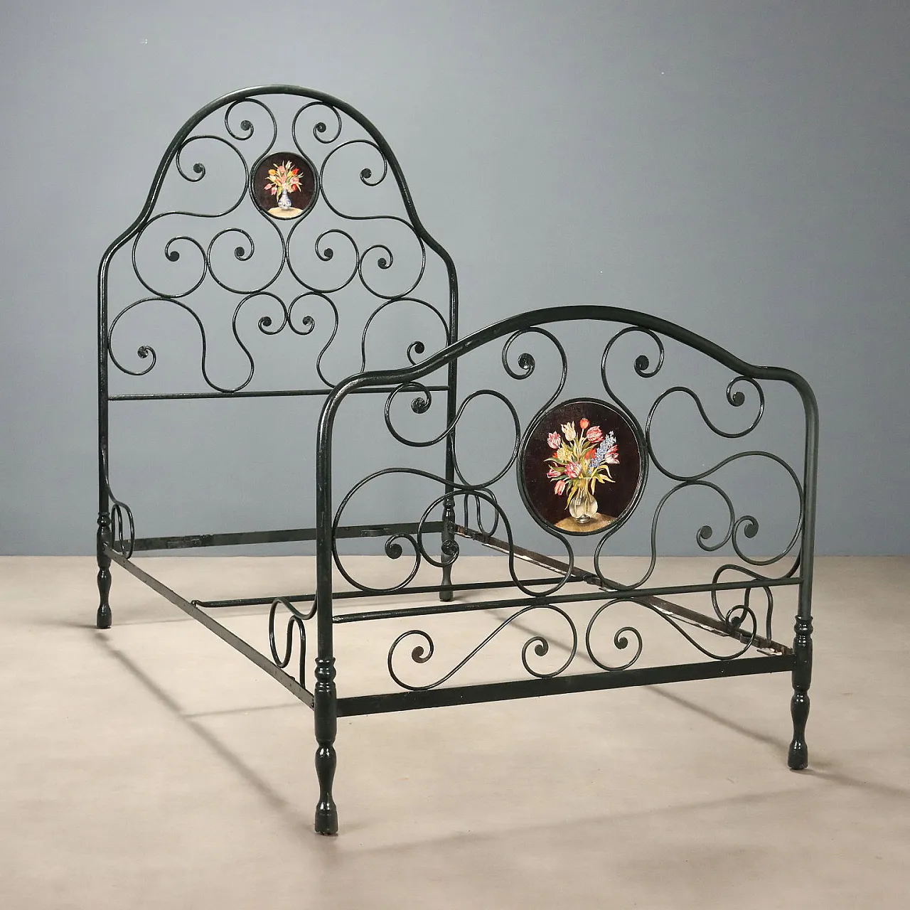 Letto singolo in ferro battuto, '800 3