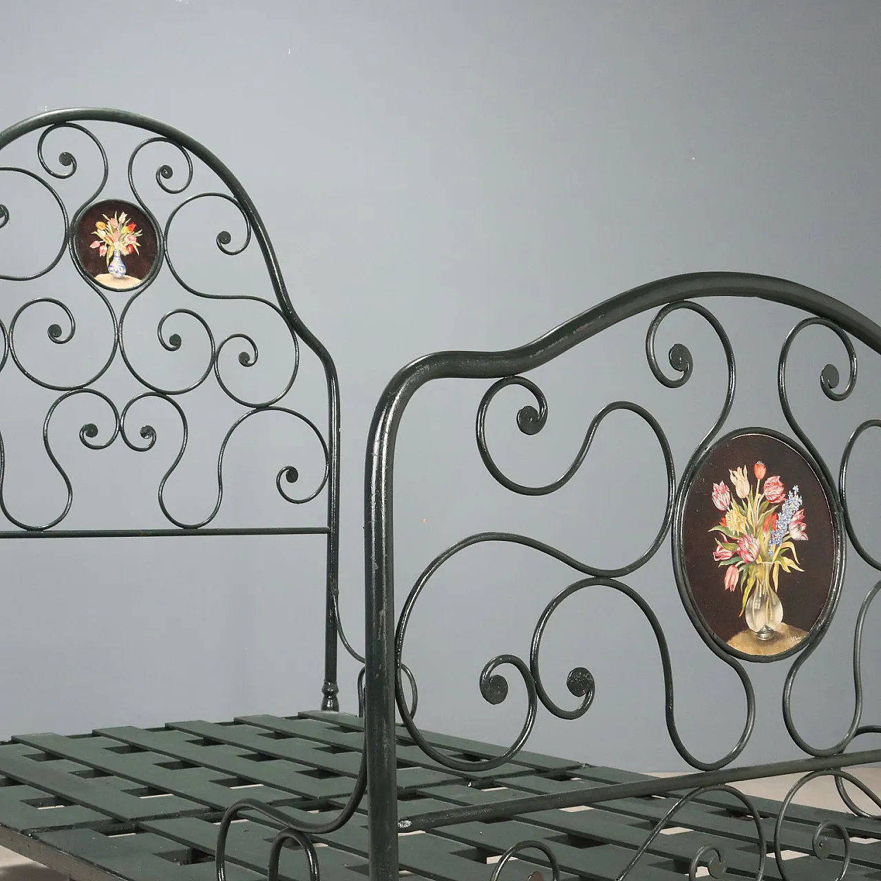 Letto singolo in ferro battuto, '800 4