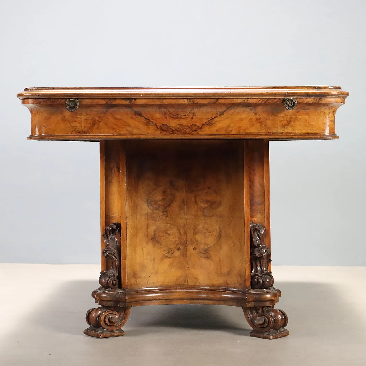 Art Deco table in walnut and walnut burl, 20th century 3