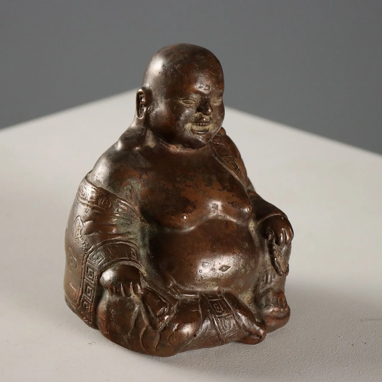 Immortal Monk Budai bronze sculpture, 20th century 1