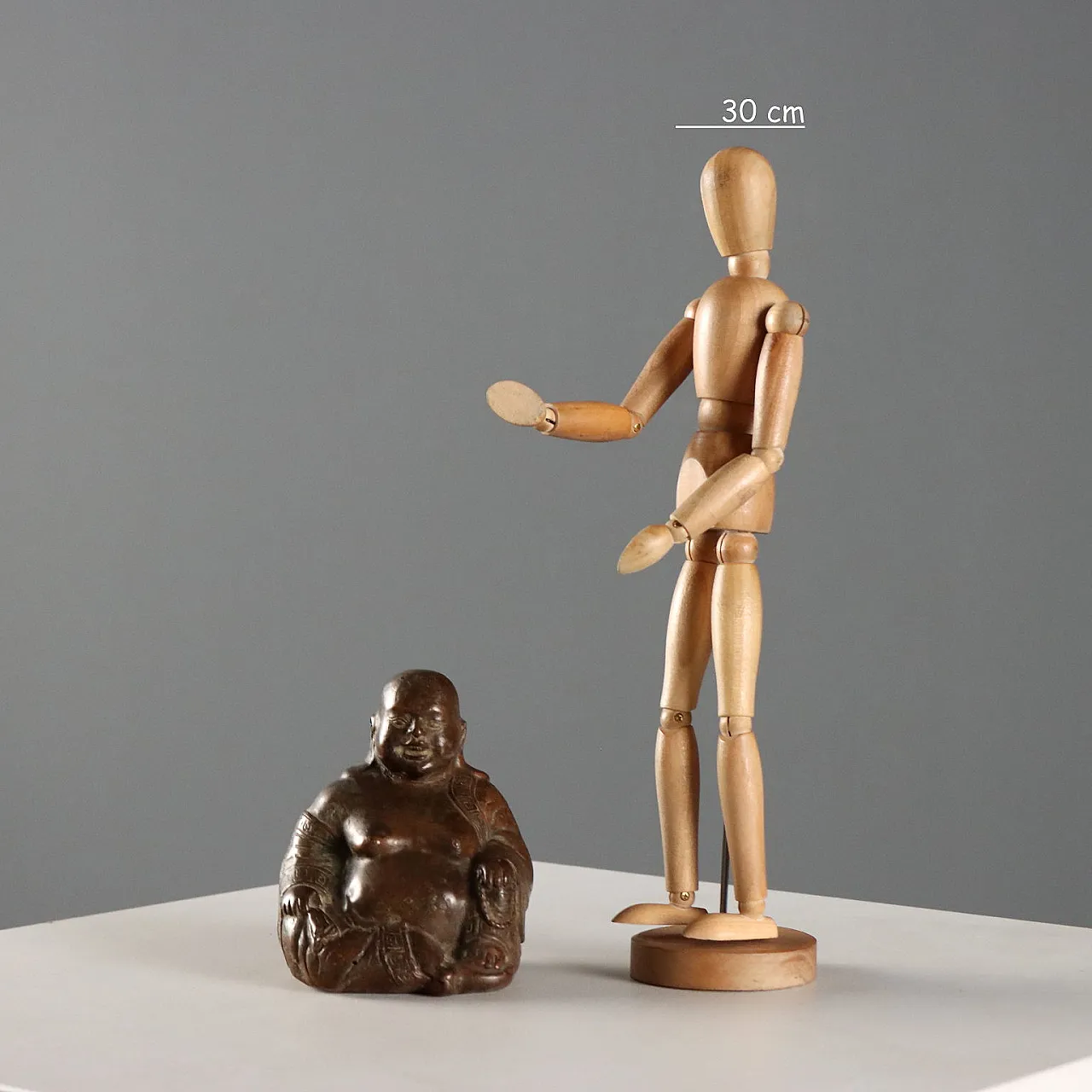 Immortal Monk Budai bronze sculpture, 20th century 2