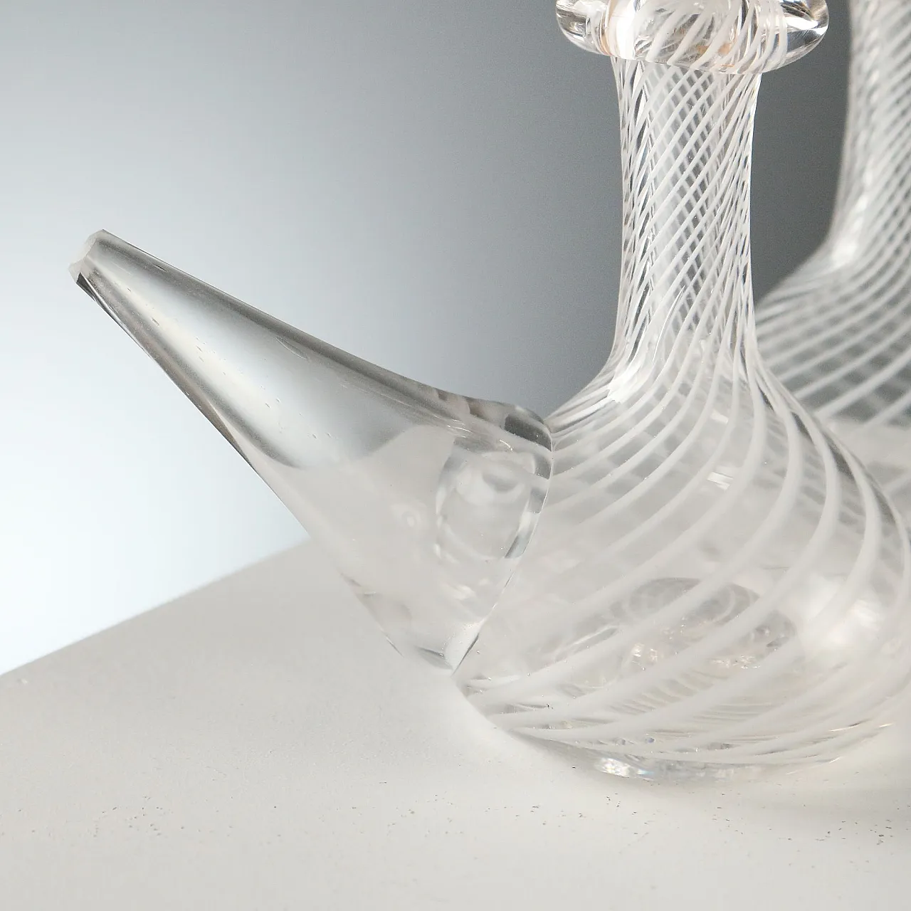 Glass oil and vinegar cruets from Murano Manufacture, 20th century 5