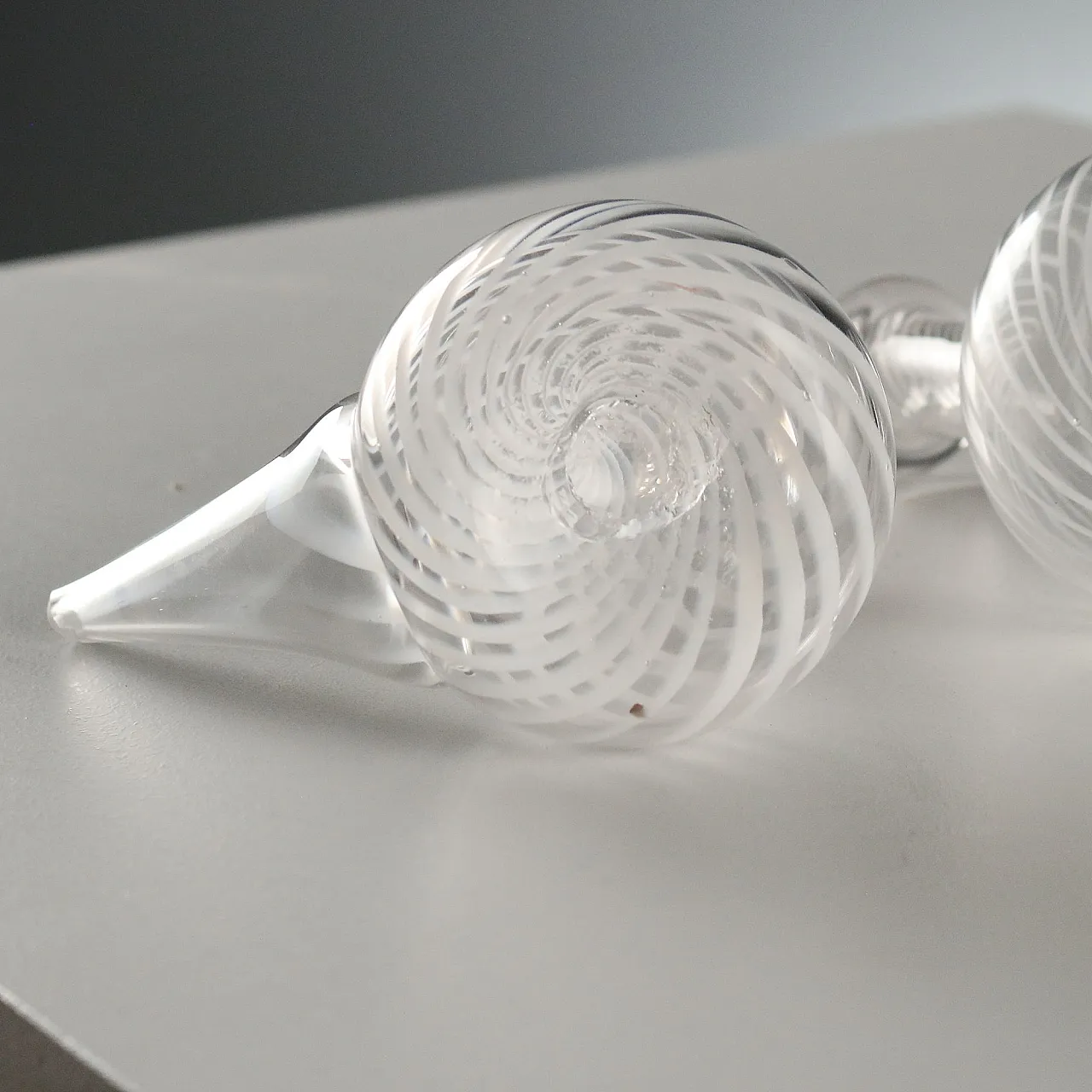 Glass oil and vinegar cruets from Murano Manufacture, 20th century 6