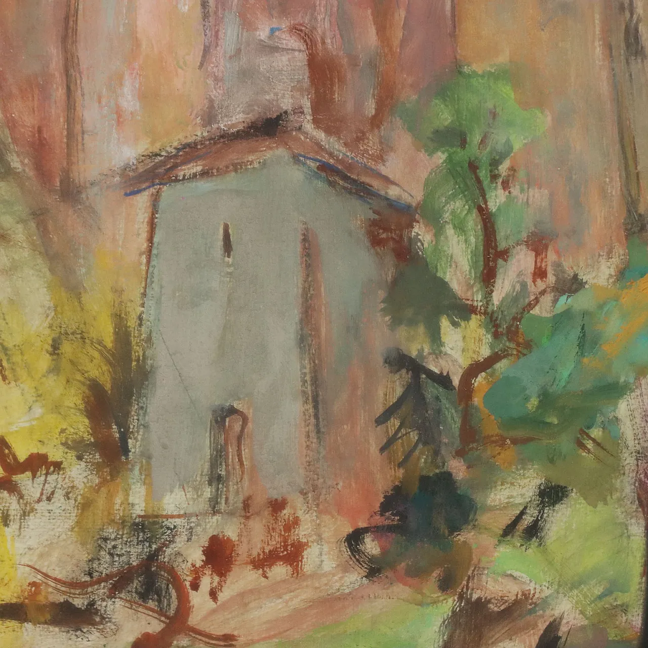 Painting by Cesarina Mottironi, oil on cardboard, 20th century 4
