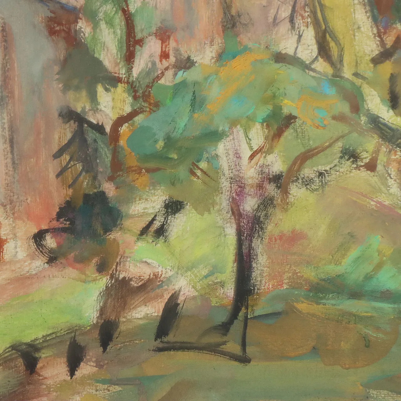 Painting by Cesarina Mottironi, oil on cardboard, 20th century 5