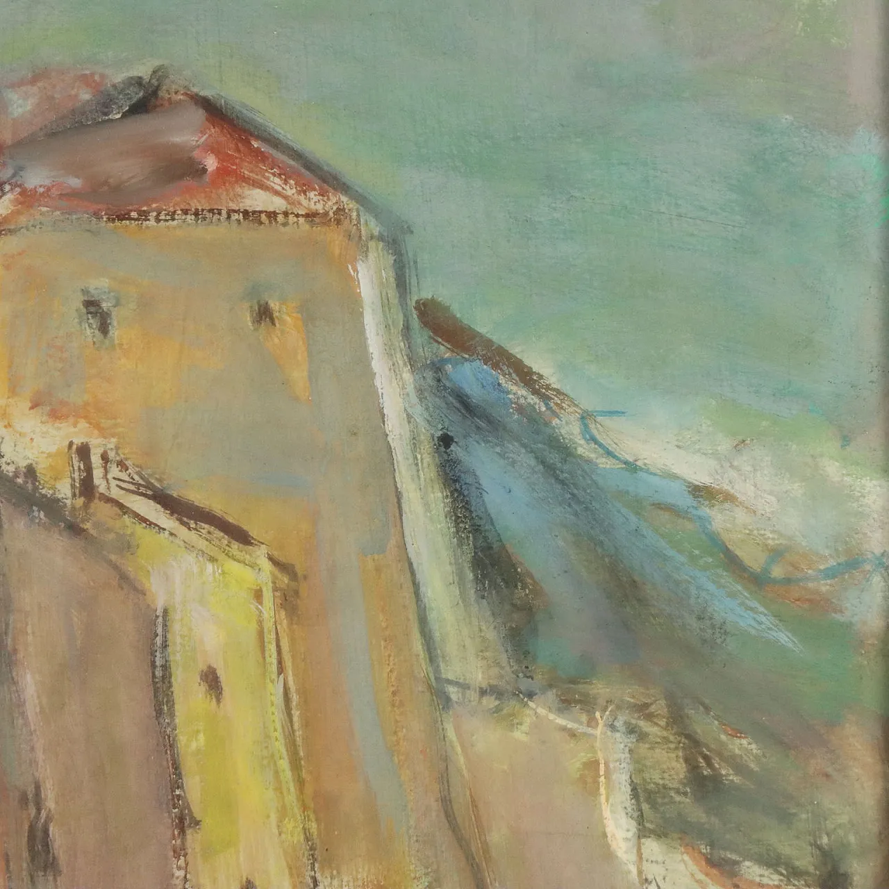 Painting by Cesarina Mottironi, oil on cardboard, 20th century 6