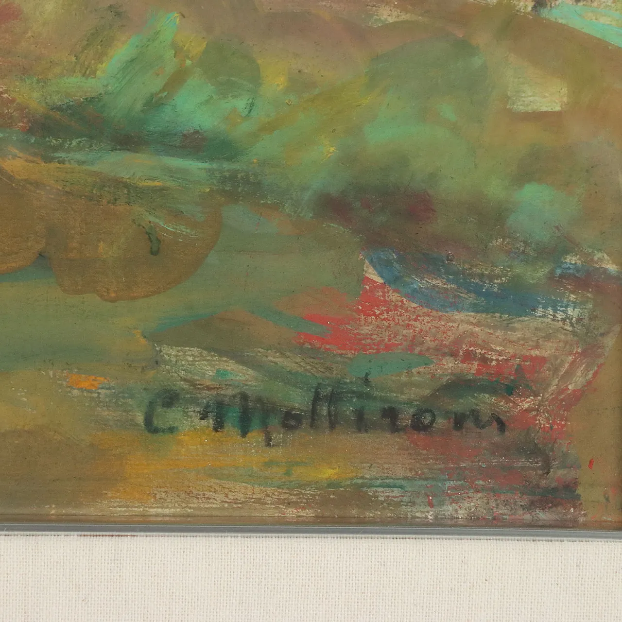 Painting by Cesarina Mottironi, oil on cardboard, 20th century 7