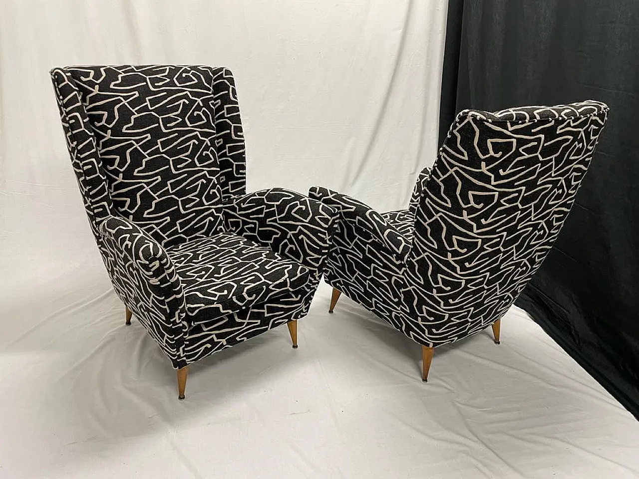 Pair of armchairs, Giò Ponti model, 1950s 4